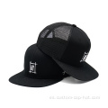 Sombrero personalizado de malla de factura negra plana